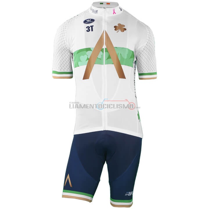 2018 2019 Abbigliamento Ciclismo Aqua Blue Sport Campione Irlanda Manica Corta 2018